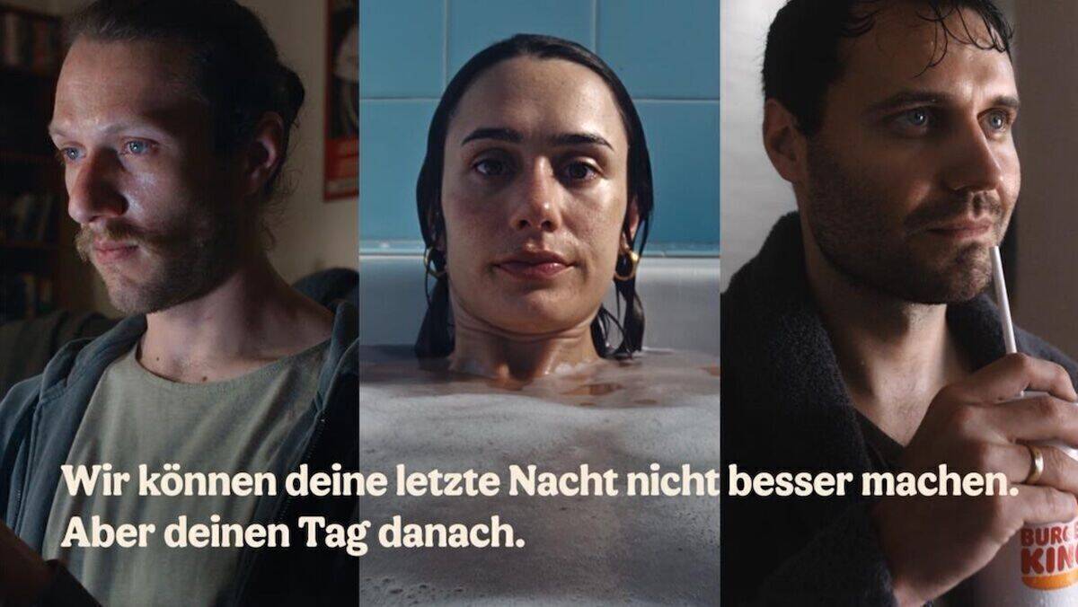Burger King rückt in der etwas anderen Weihnachtskampagne den Tag nach der Weihnachtsfeier in den Mittelpunkt.
